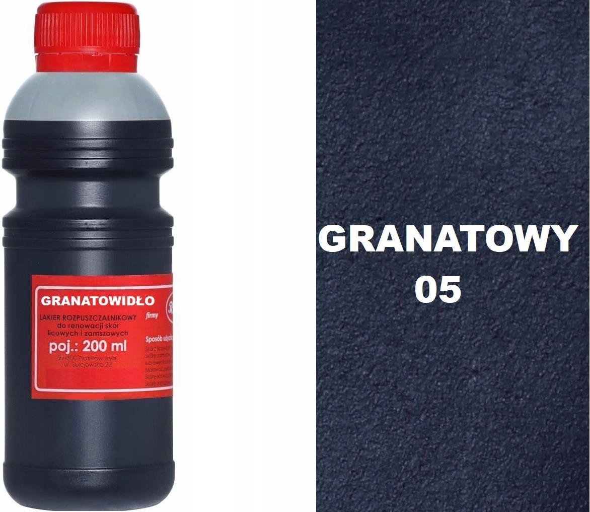 G13-11 GRANATOWIDŁO Renoskór UNIWERSALNA FARBA do Skóry Licowej Zamsz Nubuk