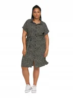 Sukienki - ONLY PLUS SIZE CZARNA SUKIENKA W BIAŁY NIEREGULARNY WZÓR 48 6BA - miniaturka - grafika 1