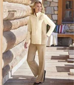 Dresy damskie - Dwukolorowy komplet dresowy Kobieta Atlas For Men - Kolor : Beżowy - Rozmiar : 52/54 - miniaturka - grafika 1