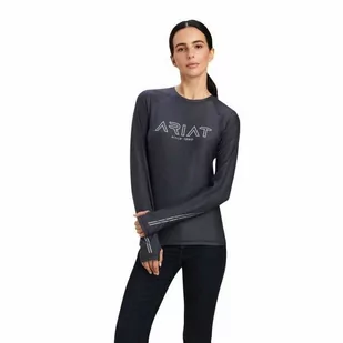 Ariat Bluzka funkcyjna LUMINA TEE damska - ebony - Koszulki jeździeckie - miniaturka - grafika 1