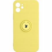 Etui i futerały do telefonów - Bizon Etui Case Silicone Ring iPhone 12 żółte BCSRIP12YW - miniaturka - grafika 1
