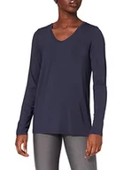 Koszule damskie - Schiesser Damska koszula do spania z długim rękawem modal - mieszanka + relaks, niebieski, 44 - miniaturka - grafika 1