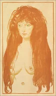 Plakaty - The Sin, Woman with Red Hair and Green Eyes (1902), Edvard Munch -  plakat Wymiar do wyboru: 61x91,5 cm - miniaturka - grafika 1