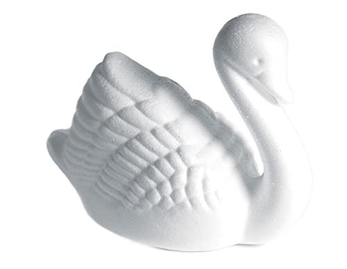 INNSPIRO Łabędź porex 12x17cm. Zwierzęta, Biały