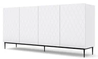 Komody - Komoda biały mat + czarna rama F3-G57 - miniaturka - grafika 1