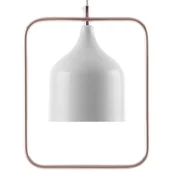 Lampy sufitowe - Beliani Lampa wisząca Lampa wisząca metalowa biała MAVONE 79233 - miniaturka - grafika 1