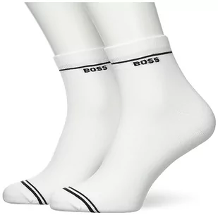 BOSS Męskie krótkie skarpety, White100, 39-42 - Skarpetki męskie - miniaturka - grafika 1
