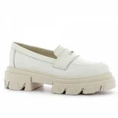 Mokasyny damskie - Kremowe mokasyny na grubej podeszwie CARINII - Carinii - miniaturka - grafika 1