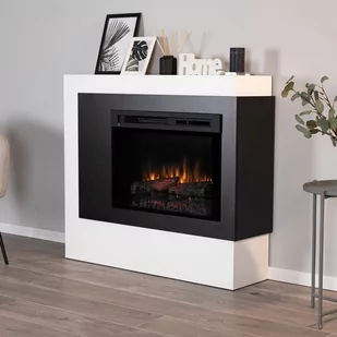 Kominek elektryczny Warmtec Pulmari wkład Dimplex 26" XHD Optiflame - biały mat, czarny - Kominki elektryczne - miniaturka - grafika 4