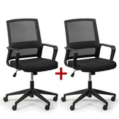 Fotele i krzesła biurowe - B2B Partner Krzesło biurowe Low 1 + 1 GRATIS, czarny 407045 - miniaturka - grafika 1