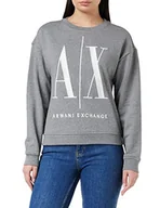 Bluzy damskie - Armani Exchange Bluza damska z motywem ikony - miniaturka - grafika 1