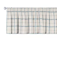 Zasłony - Dekoria Lambrekin na taśmie marszczącej ecru tło niebieska kratka 260 × 40 cm Avinon 396-131-66 - miniaturka - grafika 1