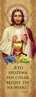 Ikony i obrazy sakralne - Baner na Boże Ciało "Kto spożywa ten chleb będzie żył na wieki" 75x200cm - miniaturka - grafika 1