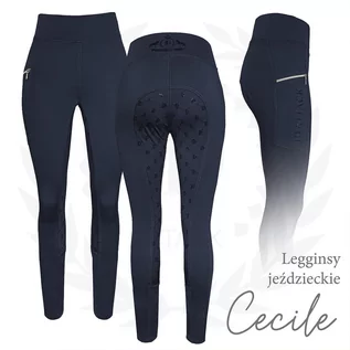 Bryczesy - Legginsy jeździeckie z pełnym lejem JD ATTACK Cecile - grafika 1