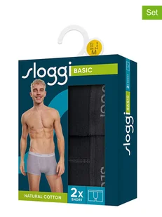 Sloggi Bokserki (2 pary) "Basic" w kolorze czarnym - Majtki męskie - miniaturka - grafika 1