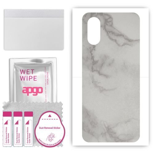folia naklejka skórka strukturalna na TYŁ do Sony Xperia 1 VI - Marmur Szary - apgo SKINS