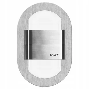 Skoff Kinkiet Duo Rueda Led Biały Szlif/Inox Ip 66 MH-RDU-K-W-1-PL-00-01 - Lampy ścienne - miniaturka - grafika 1