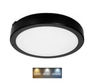 Lampy sufitowe - LED Plafon łazienkowy NAIROS LED/24W/230V 3000/4000/6500K IP65 czarny - miniaturka - grafika 1