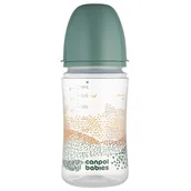 Butelki dla niemowląt - Canpol Babies Butelka antykolkowa EasyStart Mountains 240ml green - miniaturka - grafika 1