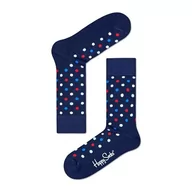 Skarpetki męskie - Happy Socks Dot, kolorowe i zabawne, Skarpety dla kobiet i mężczyzn, Niebieski-Czerwony-Biały (36-40) - miniaturka - grafika 1