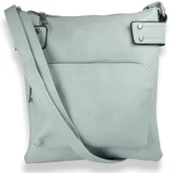 Torebki damskie - TOREBKA DAMSKA LISTONOSZKA NIEBIESKA Z KIESZONKĄ - miniaturka - grafika 1