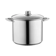 Garnki - Garnek nierdzewny wysoki Caro z pokrywką 24 cm 8 l srebrny - miniaturka - grafika 1
