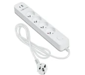 Przedłużacze i rozgałęźniki - Reinston ALZ017 - 4 gniazda - 1,5 m - USB-A/USB-C - PD 18W (biały) - miniaturka - grafika 1