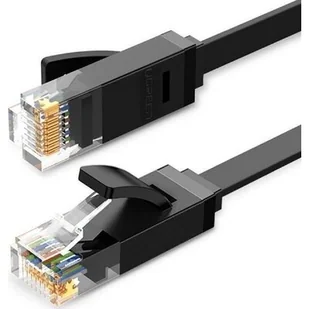 Ugreen Płaski kabel sieciowy UGREEN Ethernet RJ45 Cat.6 UTP 15m czarny UGR430BLK - Kable miedziane - miniaturka - grafika 1