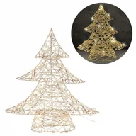 Ozdoby bożonarodzeniowe - Choinka świecąca dekoracyjna ozdoba świąteczna złota Boże Narodzenie 30 led 40 cm kod: O-839048 - miniaturka - grafika 1