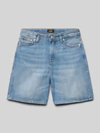 Spodnie i spodenki dla chłopców - Szorty jeansowe o luźnym kroju z wpuszczanymi kieszeniami model ‘TONY’ - miniaturka - grafika 1