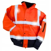 Odzież robocza - Kurtka robocza ZIMOWA ODBLASKOWA męska Ocieplana Wodoodporna pomarańcz BHP - miniaturka - grafika 1