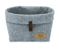 Kosze wiklinowe - Szary tekstylny organizer Wenko Felt, 24x16 cm - miniaturka - grafika 1