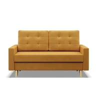 Sofy i kanapy - Sofa rozkładana, Blank Kronos, 152x92x92 cm, żółty - miniaturka - grafika 1