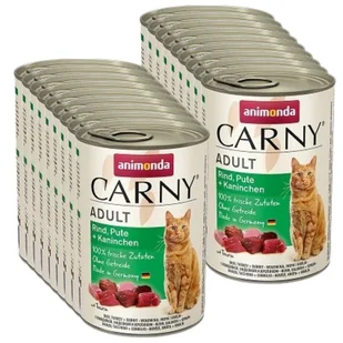 ANIMONDA Cat Carny Adult indyk i królik 400g - Mokra karma dla kotów - miniaturka - grafika 1