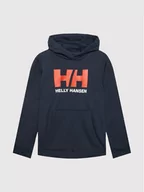 Bluzy dla chłopców - Helly Hansen Bluza Logo 41677 Granatowy Regular Fit - miniaturka - grafika 1