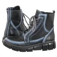 Botki damskie - Botki Czarne+Białe 06638-01/00-8 (MA1258-a) Maciejka - miniaturka - grafika 1