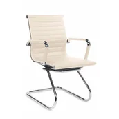 Krzesła - Krzesło Metalowe Prestige Skid Krem Halmar - miniaturka - grafika 1