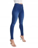 Spodnie damskie - Naanaa Spodnie Damskie Jeansowe Niebieskie 42 1Dmz - miniaturka - grafika 1