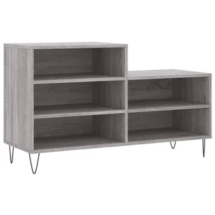 vidaXL Stojak na buty szary Sonoma 102x36x60 cm Materiał drewnopochodny - Szafki na buty - miniaturka - grafika 1