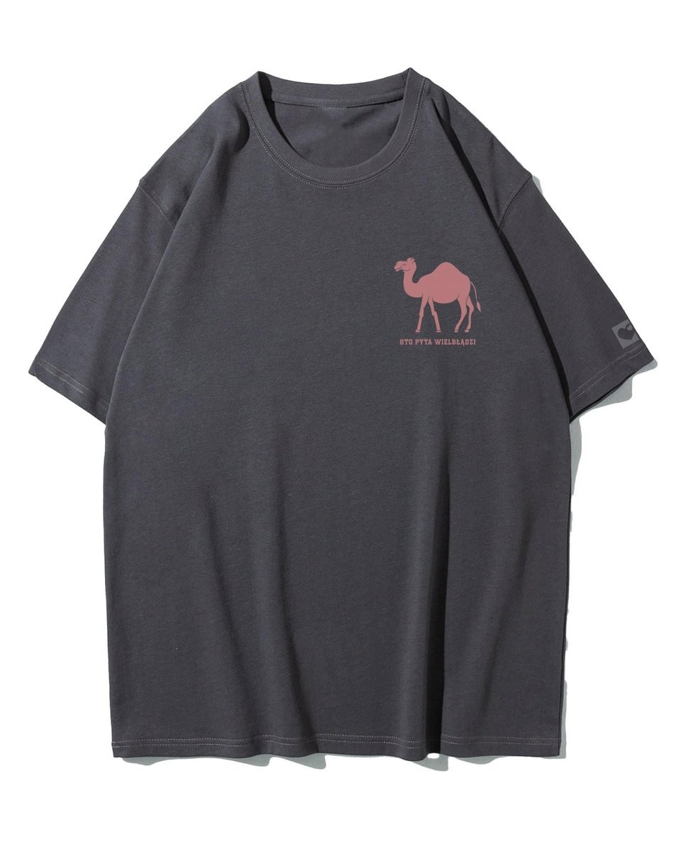 Koszulka oversize Wielbłądzi Humor Śmieszne Zwierzęta Grafitowy XXL