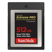 SanDisk Extreme PRO 512 GB CF Express karta typu B, do 1700 MB/s, do filmów RAW 4K SDCFE-512G-GN4NN