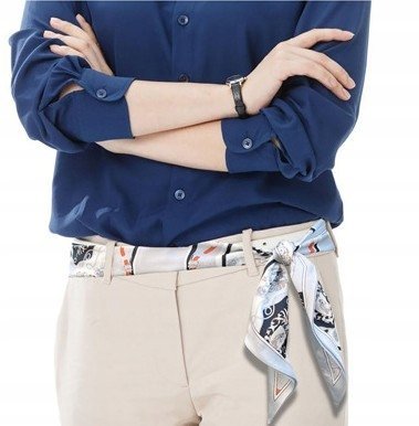 SZAL CHUSTA z nadrukiem damska długa CHUSTKA elegancka APASZKA jak krawat