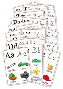 Plansze edukacyjne A5 - Alfabet 23 karty - Materiały pomocnicze dla uczniów - miniaturka - grafika 1
