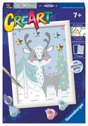 Malowanie po numerach - CreArt dla dzieci Malowanie po numerach Zimowy jelonek - miniaturka - grafika 1