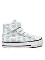 Buty dla dziewczynek - Converse Trampki Chuck Taylor All Star Hearts Easy-On A08379C Kolorowy - miniaturka - grafika 1