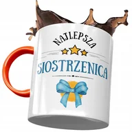 Kubki - Kubek Pomarańczowy Dla Siostrzenicy na Prezent z Nadrukiem ze Zdjęciem + Opakowanie na prezent (wzór 02) - miniaturka - grafika 1