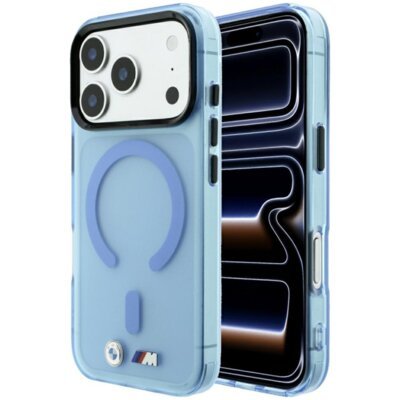 Etui BMW M IML Frosted Metal Logo & Trims MagSafe do Apple iPhone 17 Pro Max/18 Pro Max Niebieski