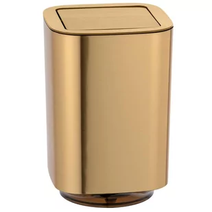 Wenko Kosz łazienkowy AURON z obrotową pokrywą złoty 24163100 - Kosze na śmieci - miniaturka - grafika 1