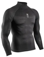 Koszulki sportowe męskie - COMPRESSPORT koszulka termoaktywna  3D THERMO 110g LS black - miniaturka - grafika 1