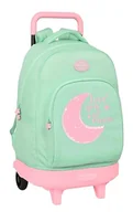 Plecaki - Safta BLACKFIT8 Moon duży plecak na kółkach, kompaktowy, zdejmowany, idealny dla dzieci w różnym wieku, wygodny i wszechstronny, jakość i wytrzymałość, 33 x 22 x 45 cm, zielony, Zielony, Estándar, - miniaturka - grafika 1